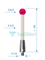 Щуп контактный TSM M4-DPB50-6.0 аналог Renishaw A-5000-3709 и Pioneer M4-P50-RB6-S36
