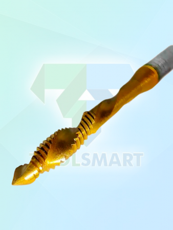 Метчик машинный с винтовой канавкой DIN 371 C35 HSSE TiN M2,5