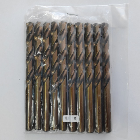 Сверло спиральное DIN338 RN 135 HSS Co5 10.0mm