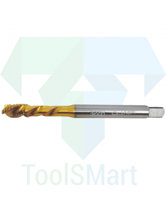 Метчик машинный с винтовой канавкой DIN 371 C35 HSSE TiN M8
