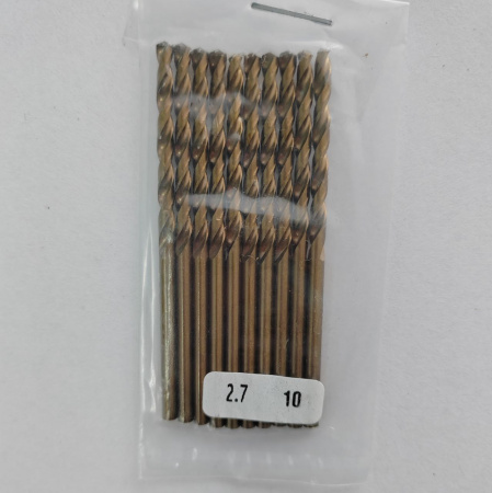Сверло спиральное DIN338 RN 118 HSS Co5 2.7mm
