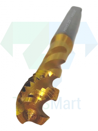 Метчик машинный с винтовой канавкой DIN 371 C35 HSSE TiN M8